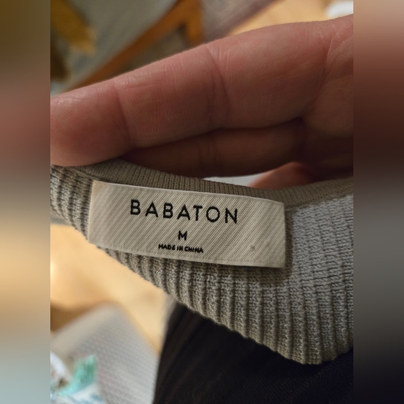 Aritzia Babaton Grey blue ribbed bodycon dress - Picture 5 of 5